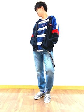 「Levi's（リーバイス）のアイテム（マウンテンパーカー）」を使った、Ryuya.!🐉 相互フォローさん（メンズ・177cm）の夏コーディネート