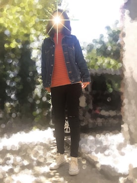 「ZARA（ザラ）のアイテム（その他パンツ、ブラック系）」を使った、yoi41さん（レディース・175cm）の春コーディネート