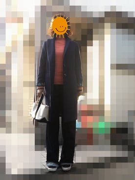 「SLY（スライ）のアイテム（ダウンジャケット/コート、ブルー系）」を使った、yoi41さん（レディース・175cm）の秋コーディネート