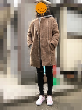 「MOUSSY（マウジー）のアイテム（ブルゾン、ブラウン系）」を使った、yoi41さん（レディース・175cm）の冬コーディネート