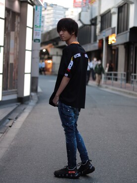 「GCDS（ジーシーディーエス）のアイテム」を使った、WayBeeee!!!さん（メンズ・173cm）の夏コーディネート