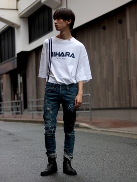 「OVERDESIGN（オーバーデザイン）のアイテム」を使った、WayBeeee!!!さん（メンズ・173cm）の夏コーディネート