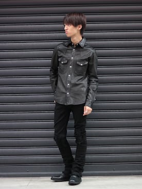 「ISAMU KATAYAMA BACKLASH（イサムカタヤマバックラッシュ）のアイテム（シャツ/ブラウス）」を使った、WayBeeee!!!さん（メンズ・173cm）の夏コーディネート