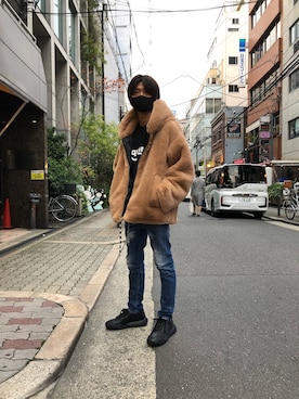 「DSQUARED2（ディースクエアード）のアイテム（スウェット）」を使った、WayBeeee!!!さん（メンズ・173cm）の秋コーディネート
