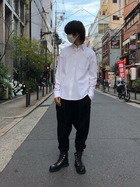「ISAMU KATAYAMA BACKLASH（イサムカタヤマバックラッシュ）のアイテム（スウェットパンツ）」を使った、WayBeeee!!!さん（メンズ・173cm）の秋コーディネート