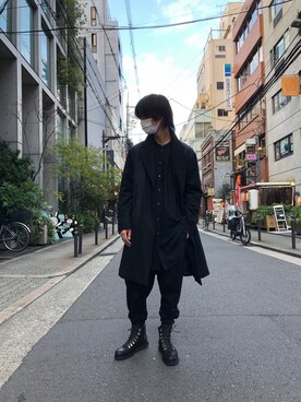 「ISAMU KATAYAMA BACKLASH（イサムカタヤマバックラッシュ）のアイテム（スウェットパンツ）」を使った、WayBeeee!!!さん（メンズ・173cm）の秋コーディネート