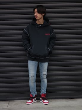 「RtA（アールティーエー）のアイテム」を使った、WayBeeee!!!さん（メンズ・173cm）の冬コーディネート