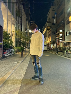 「TRANSIT（トランジット）のアイテム（トップス）」を使った、WayBeeee!!!さん（メンズ・173cm）の冬コーディネート