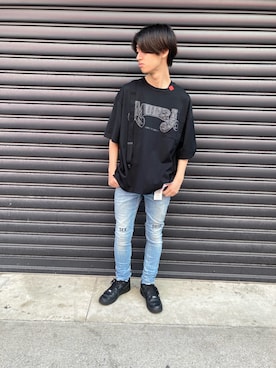 「RtA（アールティーエー）のアイテム」を使った、WayBeeee!!!さん（メンズ・173cm）の冬コーディネート