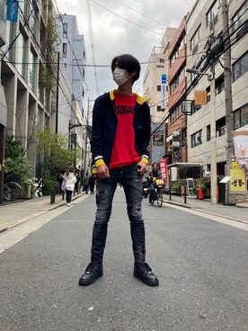 「P.M.D.S.（ピー エム ディー エス）のアイテム（トップス）」を使った、WayBeeee!!!さん（メンズ・173cm）の春コーディネート