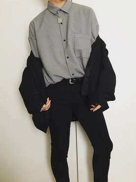 「チドリ柄」｜「アイテム（アクセサリー）」を使った、ponさん（メンズ・166cm）の冬コーディネート