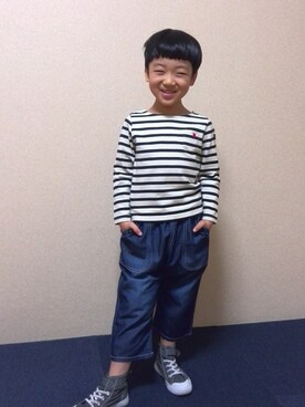 「フェリシモキッズ（フェリシモキッズ）のアイテム（パンツ）」を使った、フェリシモキッズさん（キッズ・120cm）の冬コーディネート