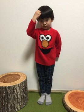 「フェリシモキッズ（フェリシモキッズ）のアイテム（パンツ）」を使った、フェリシモキッズさん（キッズ・108cm）の冬コーディネート