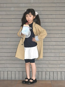 「フェリシモキッズ（フェリシモキッズ）のアイテム（その他アウター）」を使った、フェリシモキッズさん（キッズ・123cm）の冬コーディネート