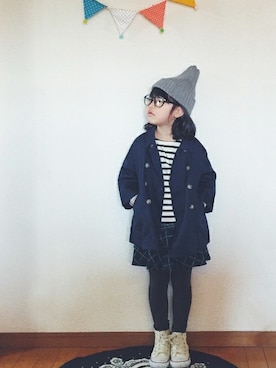 「フェリシモキッズ（フェリシモキッズ）のアイテム（その他アウター）」を使った、フェリシモキッズさん（キッズ・105cm）の春コーディネート