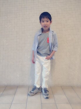 「フェリシモキッズ（フェリシモキッズ）のアイテム（パンツ）」を使った、フェリシモキッズさん（キッズ・126cm）の春コーディネート