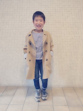 「フェリシモキッズ（フェリシモキッズ）のアイテム（その他アウター）」を使った、フェリシモキッズさん（キッズ・123cm）の春コーディネート