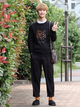 「HOOK（フック）のアイテム（スウェット）」を使った、いったさん（メンズ・171cm）の秋コーディネート