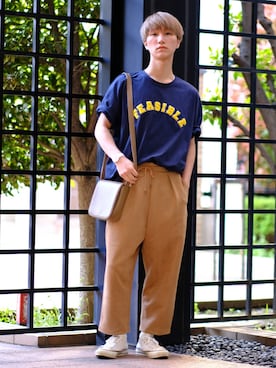 「improves（インプローブス）のアイテム（スラックス）」を使った、いったさん（メンズ・170cm）の春コーディネート