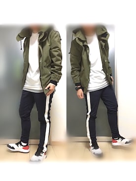 「DETAILS（ディテールズ）のアイテム（モッズコート）」を使った、JIROさん（メンズ・165cm）の春コーディネート