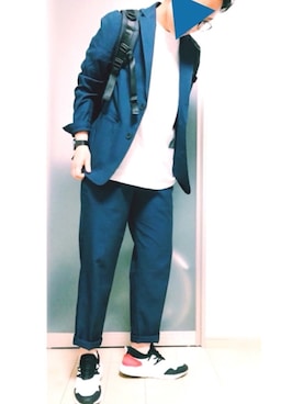 「URBAN RESEARCH Sonny Label（アーバンリサーチサニーレーベル）のアイテム（バッグ）」を使った、JIROさん（メンズ・165cm）の夏コーディネート