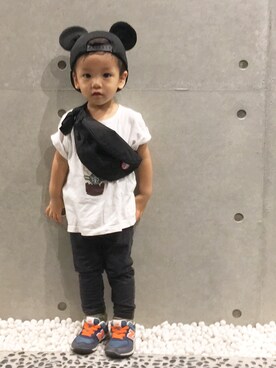 「NEWBALANCE」｜「アイテム（その他）」を使った、piccoloyamato さん（キッズ・90cm）の夏コーディネート