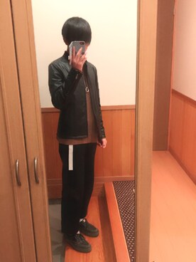「BOBSON（ボブソン）のアイテム（シューズ）」を使った、ゆーちんさん（メンズ・167cm）の冬コーディネート