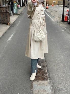 「select MOCA（セレクトモカ）のアイテム（トレンチコート）」を使った、nagisaさん（レディース・163cm）の春コーディネート