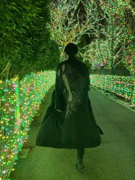 「Yohji Yamamoto POUR HOMME（ヨウジヤマモトプールオム）のアイテム（ステンカラーコート）」を使った、raichiさん（メンズ・178cm）の冬コーディネート