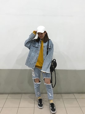 「Lulus（-）のアイテム（その他アウター）」を使った、Peggieさん（レディース・160cm）の春コーディネート