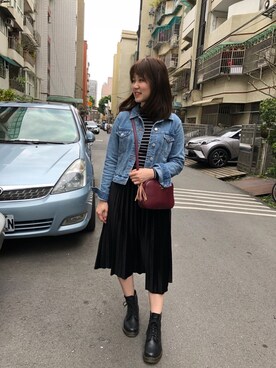 「NET（ネット）のアイテム（その他アウター）」を使った、Peggieさん（レディース・160cm）の春コーディネート