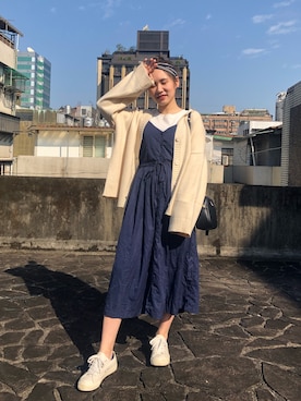 「blue」｜「アイテム（その他シューズ）」を使った、Peggieさん（レディース・160cm）の春コーディネート