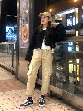 「腰包」｜Peggieさん（レディース・160cm）の春コーディネート