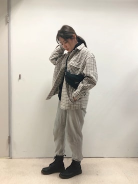 「gray」｜「アイテム（ジャケット/アウター）」を使った、Peggieさん（レディース・160cm）の冬コーディネート