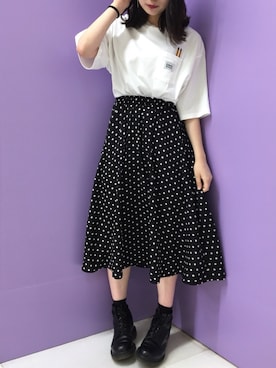 「アイテム（スカート）」を使った、DING_officialさん（メンズ・170cm）の夏コーディネート