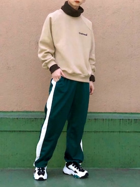 「DING（ディング）のアイテム（パンツ）」を使った、DING_officialさん（メンズ・176cm）の冬コーディネート