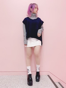 「DING（ディング）のアイテム」を使った、DING_officialさん（レディース・151cm）の春コーディネート