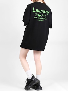 「アイテム（Tシャツ/カットソー、ブラック系）」を使った、DING_officialさん（レディース・159cm）の夏コーディネート