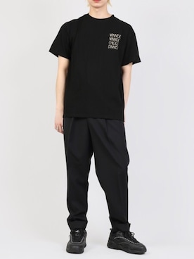 「アイテム（Tシャツ/カットソー、ブラック系）」を使った、DING_officialさん（メンズ・176cm）の夏コーディネート