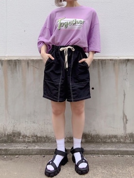 「DING（ディング）のアイテム」を使った、DING_officialさん（レディース・151cm）の夏コーディネート