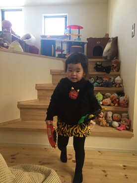 「節分」｜「アイテム（その他）」を使った、小依さん（キッズ・90cm）の冬コーディネート