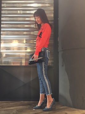 「デニムから始まったライフスタイルブランド」｜「アイテム（パンプス）」を使った、A.SHIOIRIさん（レディース・163cm）の秋コーディネート