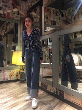 「デニムから始まったライフスタイルブランド」｜「アイテム（スニーカー）」を使った、A.SHIOIRIさん（レディース・163cm）の春コーディネート