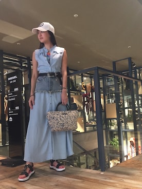 「デニムから始まったライフスタイルブランド」｜「アイテム（帽子）」を使った、A.SHIOIRIさん（レディース・163cm）の春コーディネート