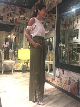 「デニムから始まったライフスタイルブランド」｜「アイテム（シューズ）」を使った、A.SHIOIRIさん（レディース・163cm）の夏コーディネート