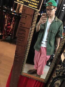 「静岡」｜「アイテム（キャップ）」を使った、Tomoさん（メンズ・163cm）の秋コーディネート