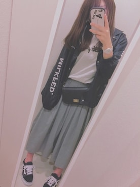 「MILKFED.」｜「アイテム（ナイロンジャケット）」を使った、konoさん（レディース・158cm）の春コーディネート