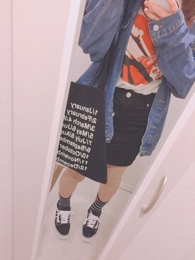 「GRL（グレイル）のアイテム（デニムジャケット）」を使った、konoさん（レディース・158cm）の春コーディネート