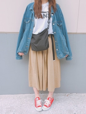 「MILKFED.」｜「アイテム（デニムジャケット）」を使った、konoさん（レディース・158cm）の夏コーディネート