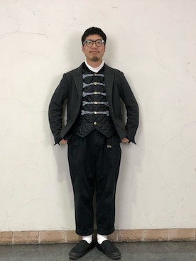 「Scye（サイ）のアイテム（テーラードジャケット）」を使った、masudaryusukeさん（メンズ・171cm）の冬コーディネート
